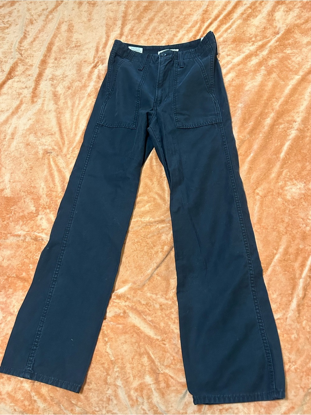 Levi's Premium Ribcage Straight Utility Pants - Dark Navy/Black, Size 25